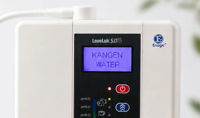 צג ה-LCD של ה-SD501DX מציג "Kangen Water"
